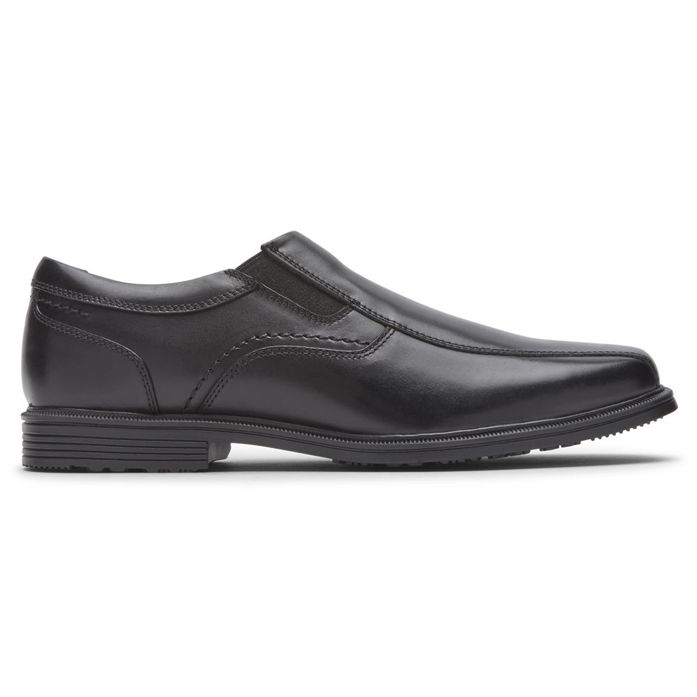 Rockport Men's Taylor Waterproof Slip-Ons - Black - USA (9465CQASH)